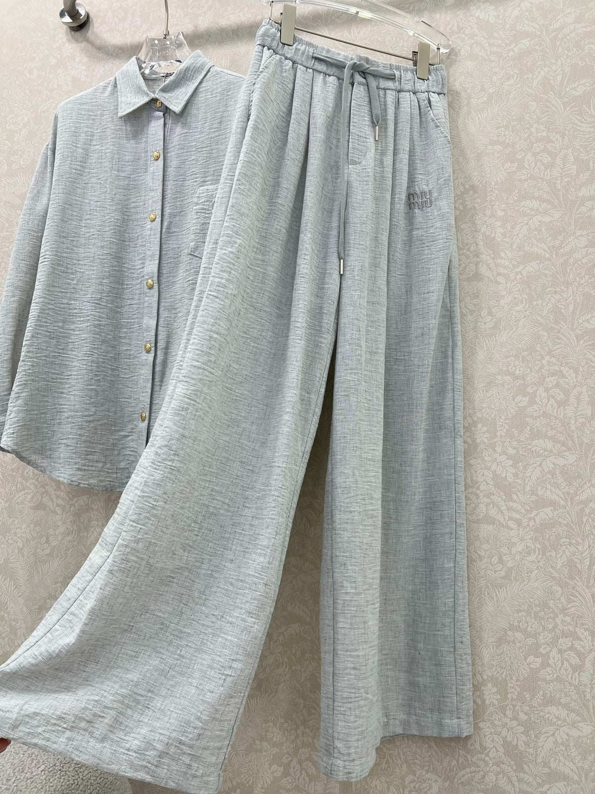 CHANEL SHIRT AND WIDE-LEG TROUSERS SET STYLE 32