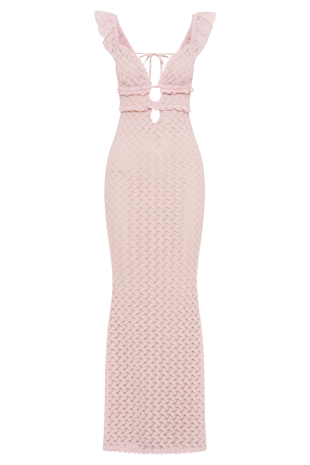 Ezra Lace Maxi Dress - Powder Pink