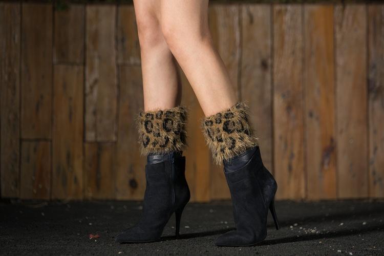 Boot Cuff Thick Short-Sleeved Thick Thick Bamboo Knit Wool Yarn Socks - 3