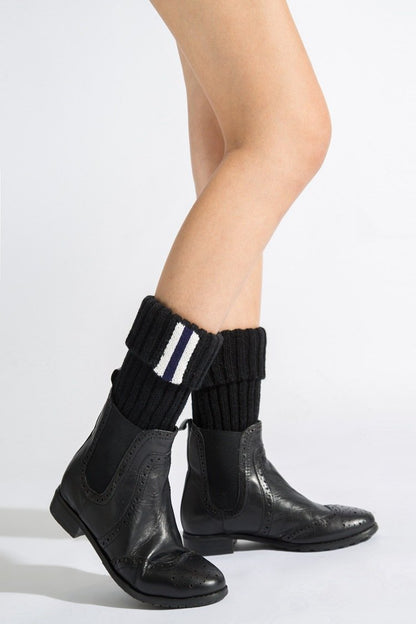 Boot Cuff Thick Short-Sleeved Thick Thick Bamboo Knit Wool Yarn Socks - 2