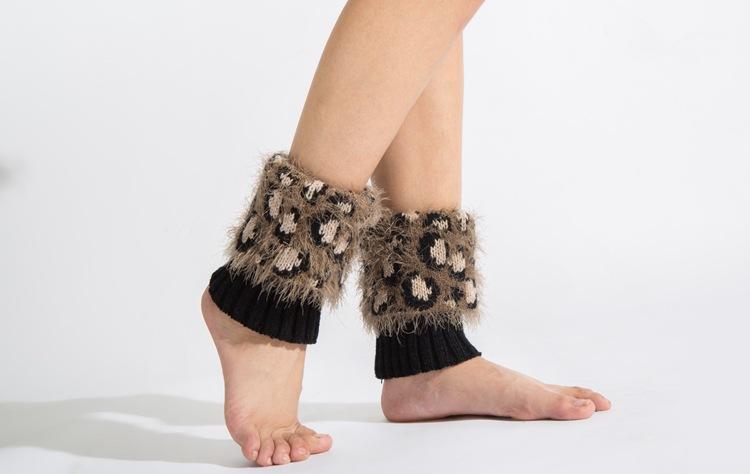 Boot Cuff Thick Short-Sleeved Thick Thick Bamboo Knit Wool Yarn Socks - 3