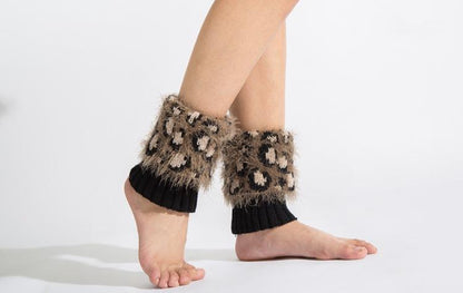 Boot Cuff Thick Short-Sleeved Thick Thick Bamboo Knit Wool Yarn Socks - 3