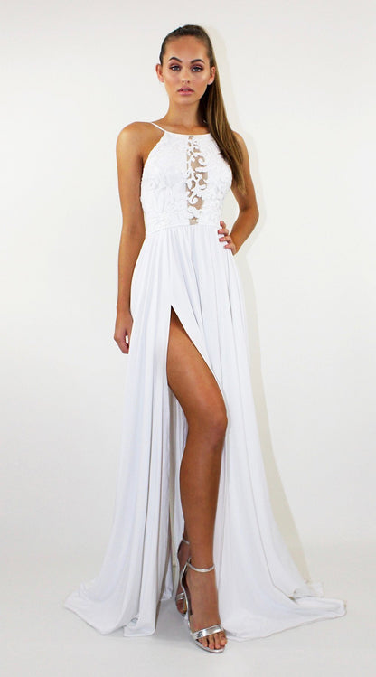2018 New Sleeveless Sling Evening Dress