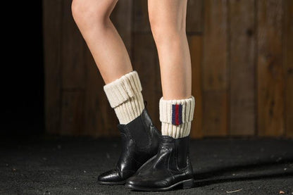 Boot Cuff Thick Short-Sleeved Thick Thick Bamboo Knit Wool Yarn Socks - 2