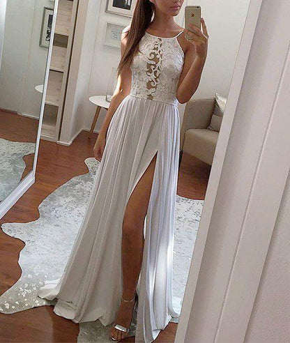 2018 New Sleeveless Sling Evening Dress