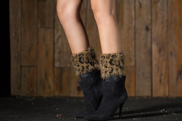 Boot Cuff Thick Short-Sleeved Thick Thick Bamboo Knit Wool Yarn Socks - 3