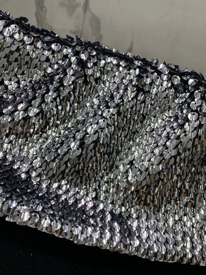 YSL 25S OFF-SHOULDER SEQUIN JACKET STYLE 185