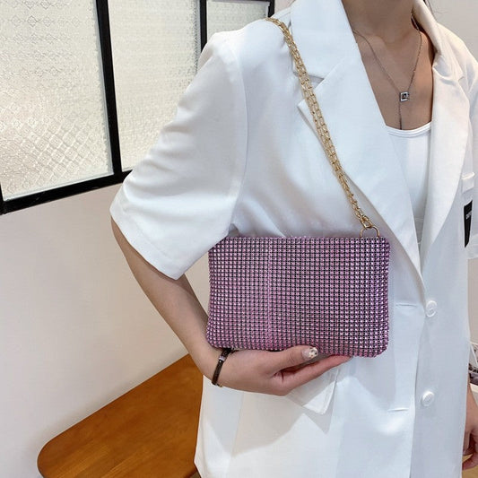 Diamond Pearl Evening Clutch Bag