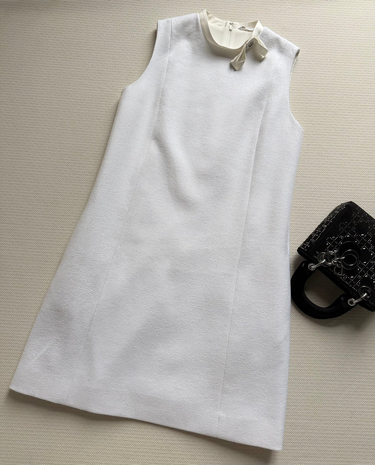 CD 26s Sleeveless Dress White Cotton 352897