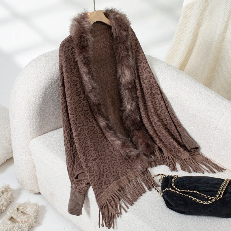 Batwing Sleeve Sweater Cape Cardigan