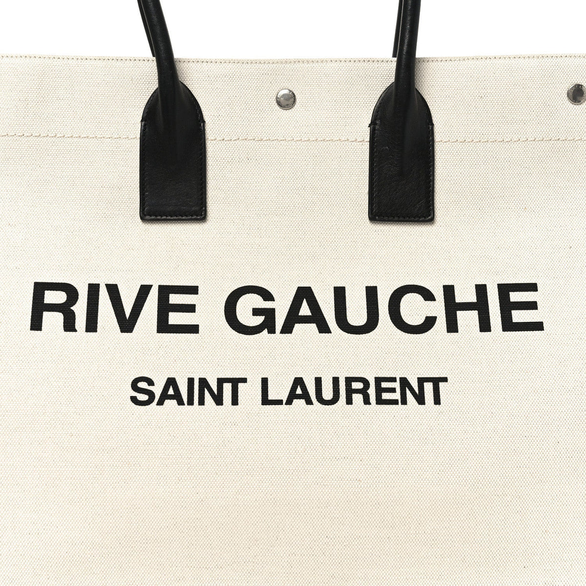Linen Calfskin Rive Gauche Tote Optic White