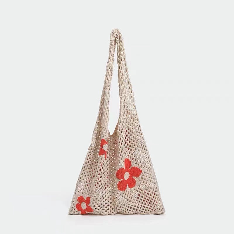 Crochet Tote Bag Tote Flower Bag