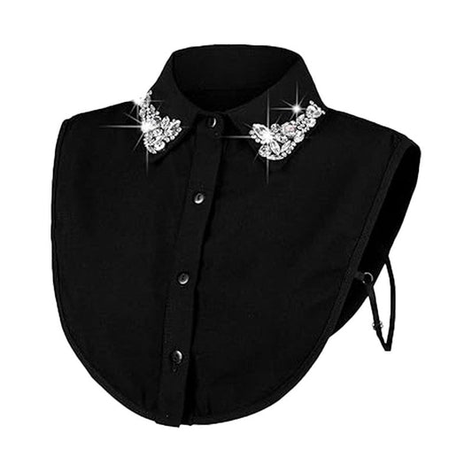 Diamond Studded Detachable Shirt Collar