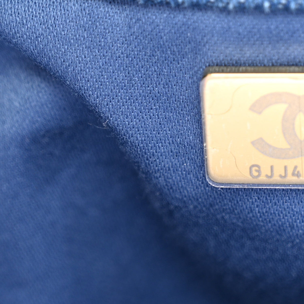 Washed Denim Quilted Small Chanel 25 Handbag Blue