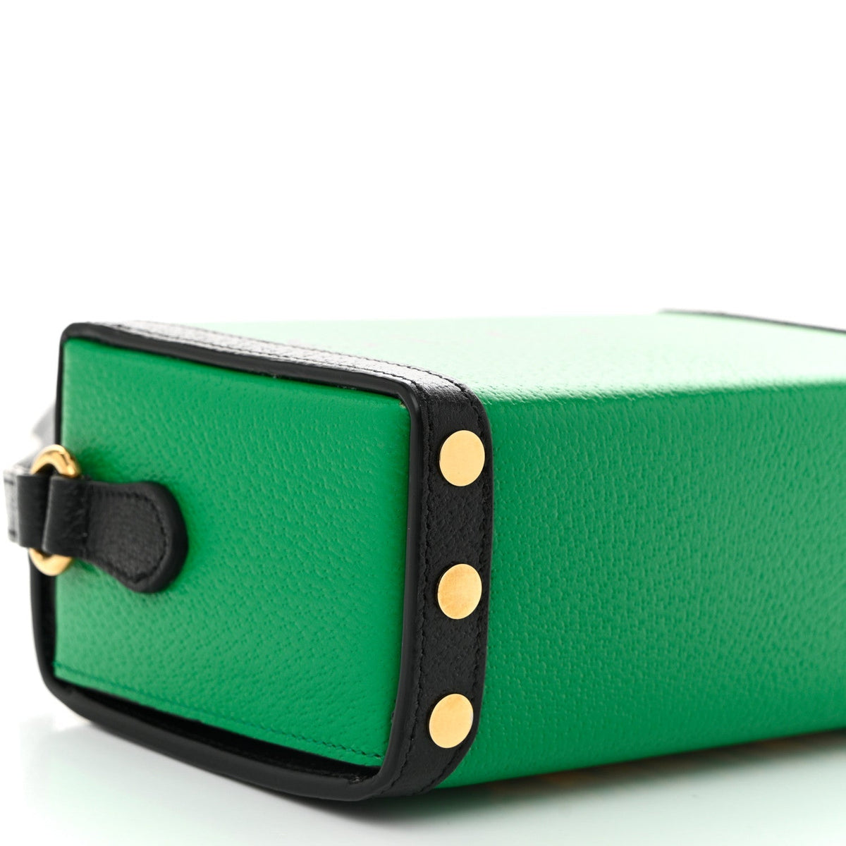 Grained Calfskin Gucci 100 Mini Bag Green