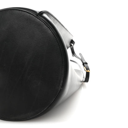 Smooth Calfskin Medium Pinched Bag Black