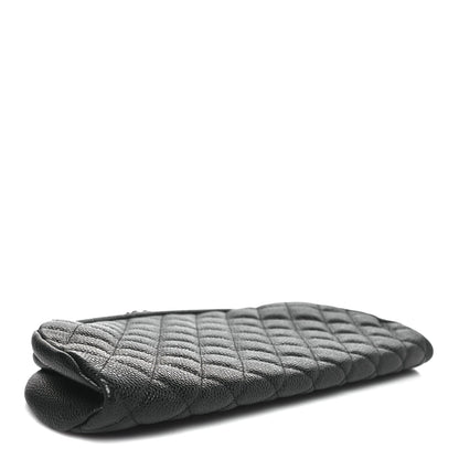 Caviar Quilted Timeless Clutch Black