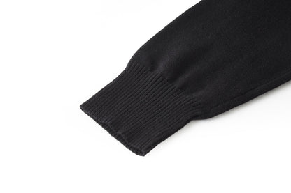 CD Embroidered Logo Sweater Black Wool Cotton