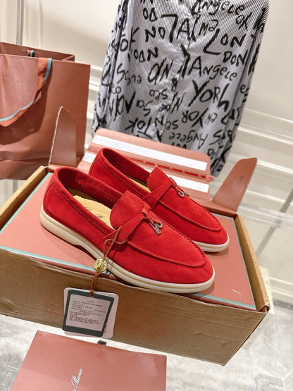 LP Summer Charms Walk Loafers Red Suede 565850
