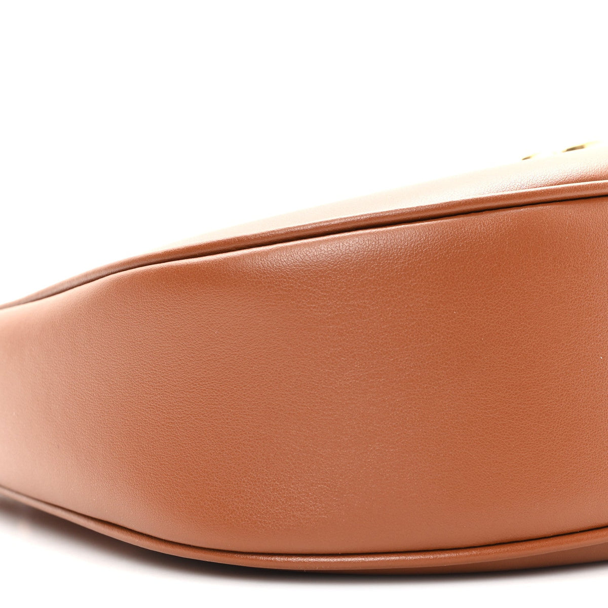 Smooth Calfskin Medium Strap Ava Triomphe Shoulder Bag Tan