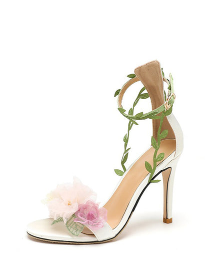 Nicolette Pastoral Style Chiffon Sandals