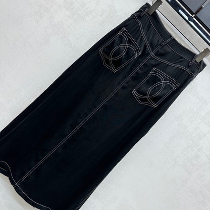 CHANEL HIGH-WAIST SKIRT WITH CUT-OUT HEM 274765