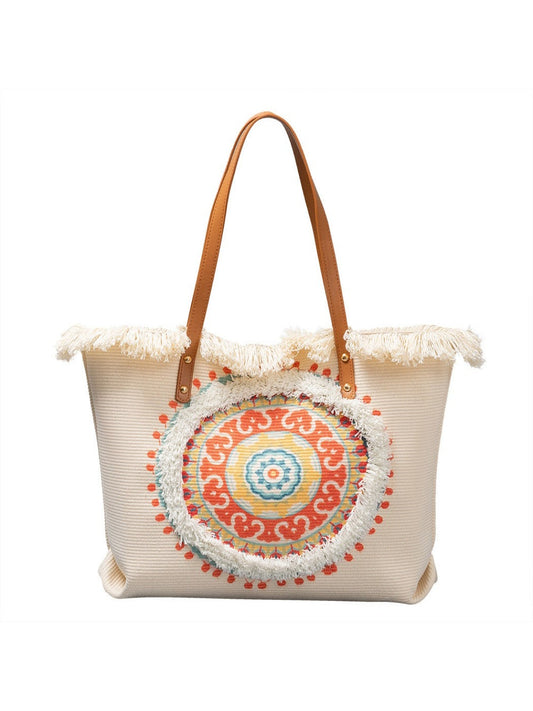 Cosbai - Boho Fringe Tote Bag