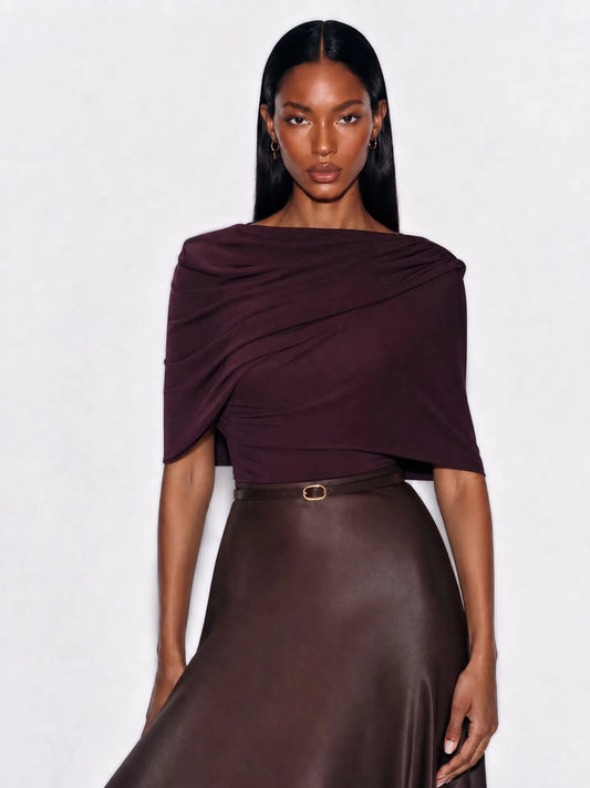 Azalea Leather-Panelled Maxi Dress