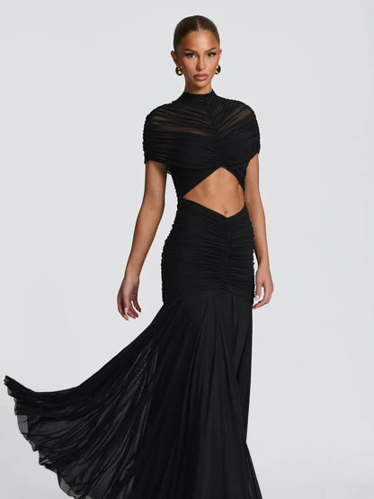Lilith Short Sleeve Cutout Maxi Dress
