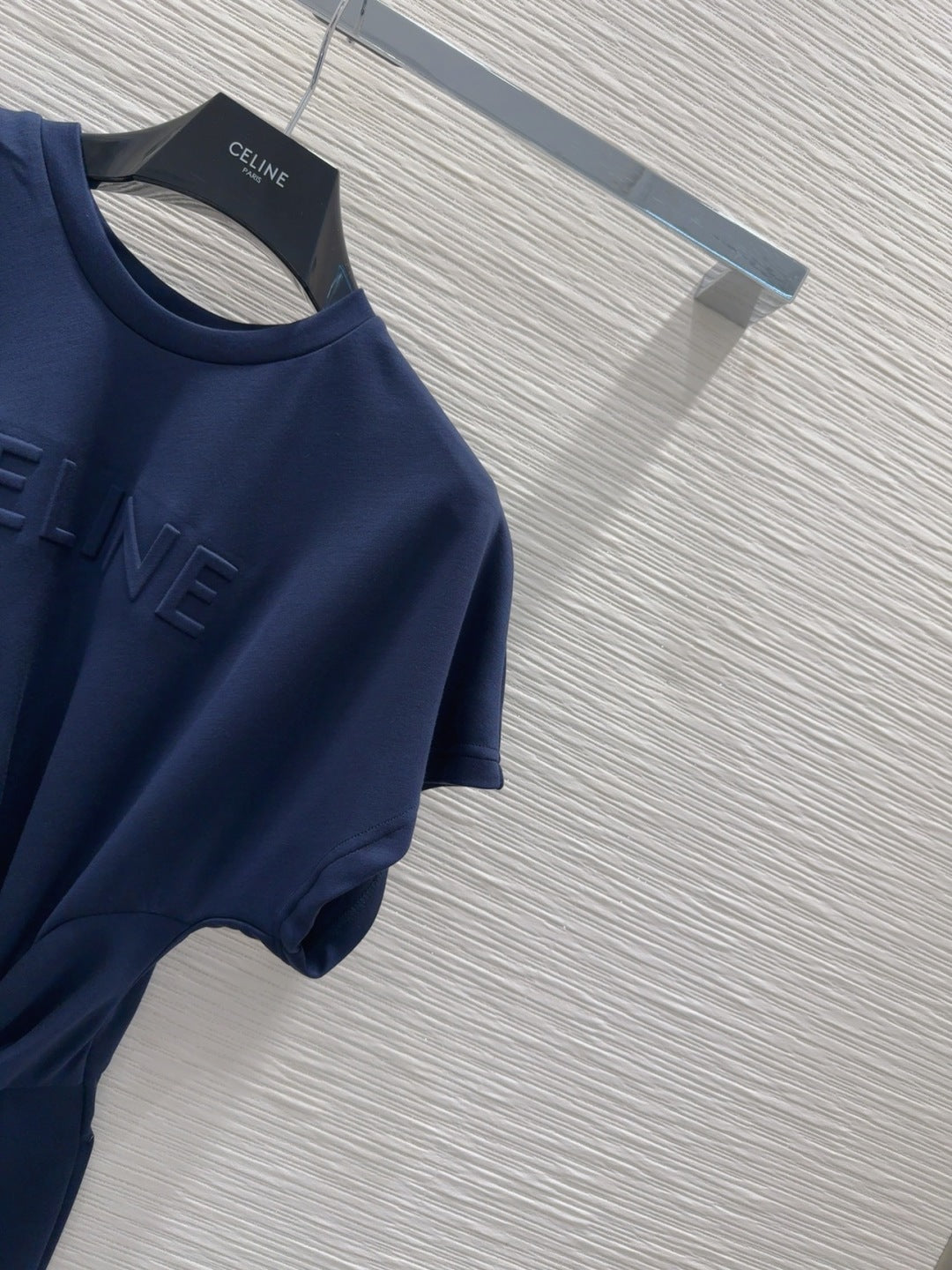 Celine 25 Twisted Waist Dress Navy Blue Cotton