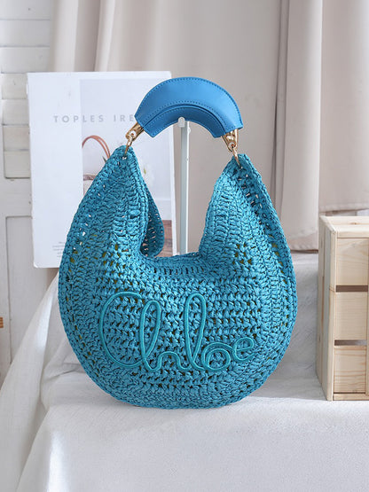 Alexa Hand-Woven Crescent Bag