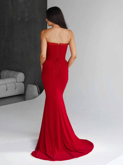 Bellatrix Diamond Strapless Maxi Dress