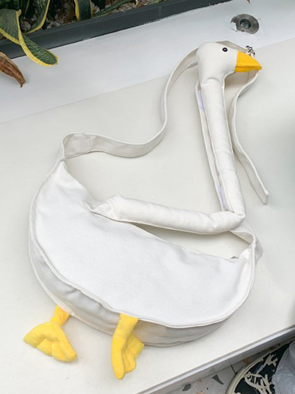 Stylish Contrast Color Duck Canvas Shoulder Bag Accessories