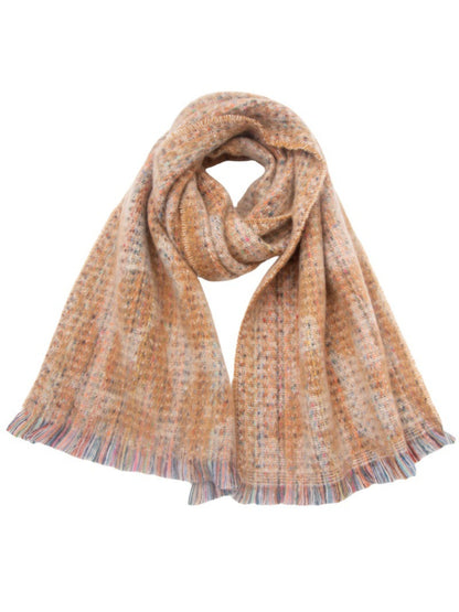 Scarvii - Jacquard Leopard Printed Scarf with Short Tassels