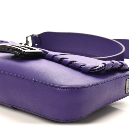 Vitello Dolce Lace Up Baguette Purple Rain