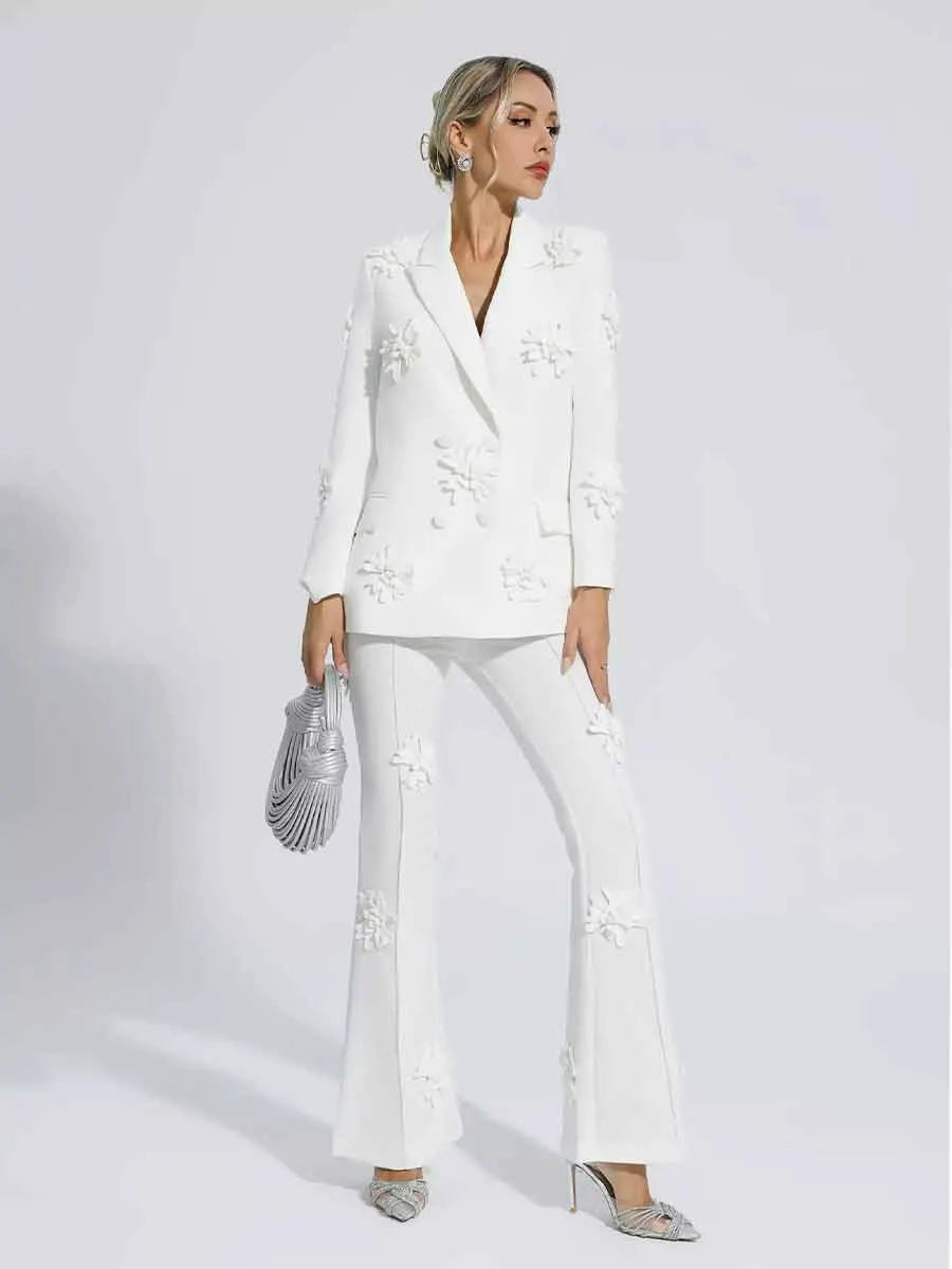 Heidi Jacquard Floral Suit Two Piece Set