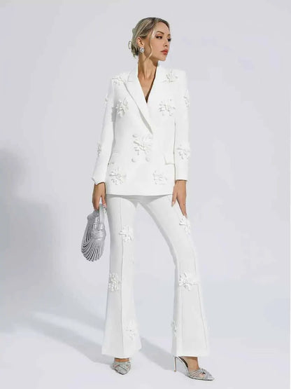 Heidi Jacquard Floral Suit Two Piece Set
