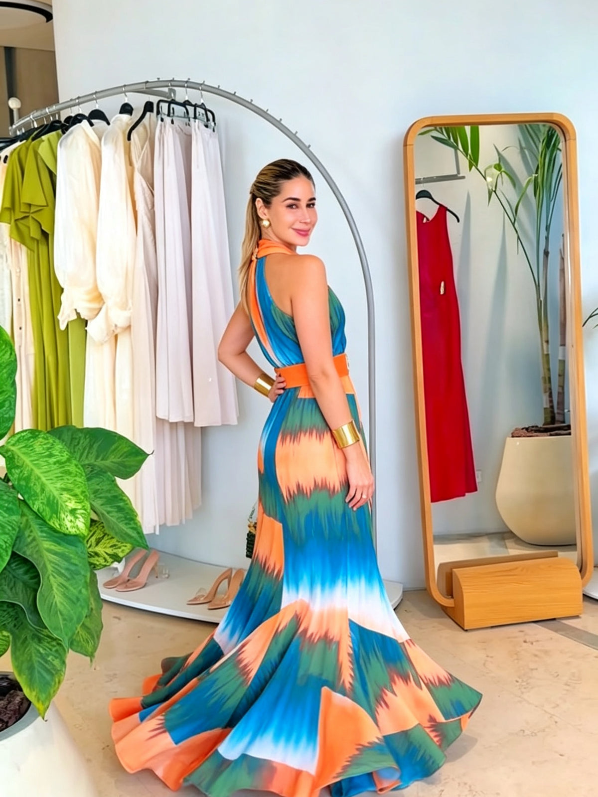 Maren Halter Printed Maxi Dress