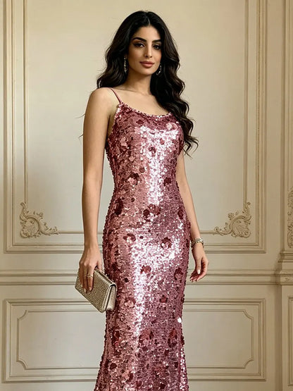 Arabelle Elegant and Sexy Sequin Maxi Dress