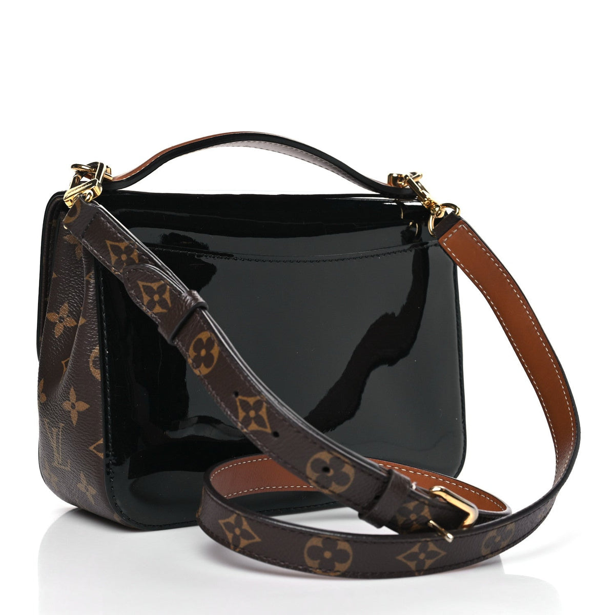 Patent Calfskin Monogram Cherrywood BB Black