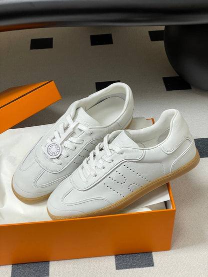 Hermes 26 Match Sneakers White in Calfskin 594340