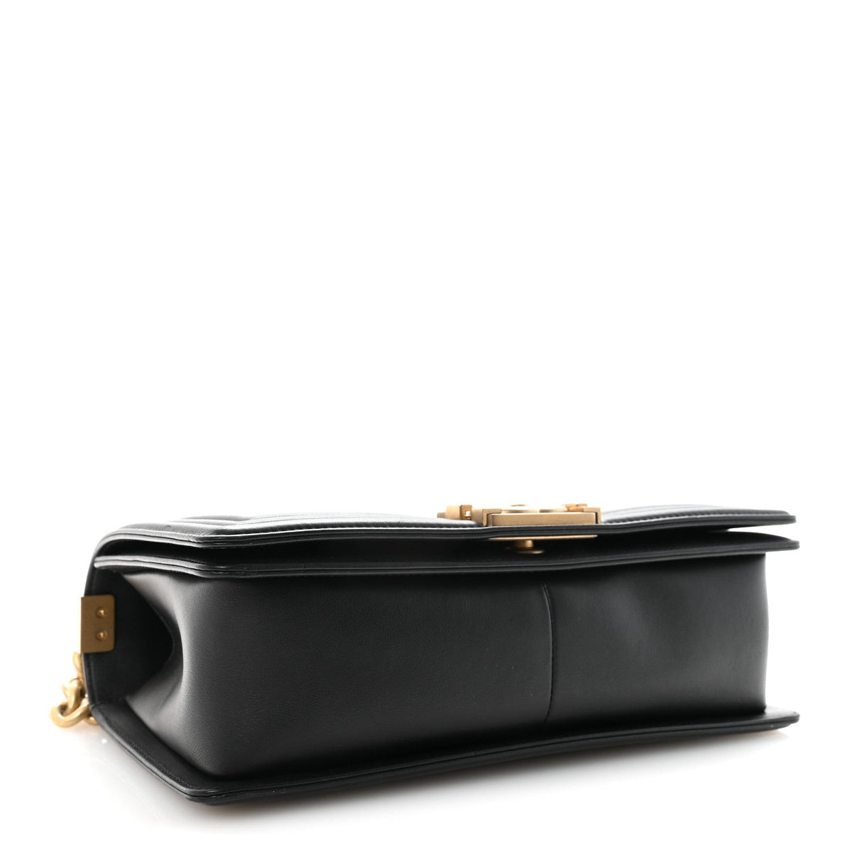 Calfskin Quilted Medium Boy Flap Black
