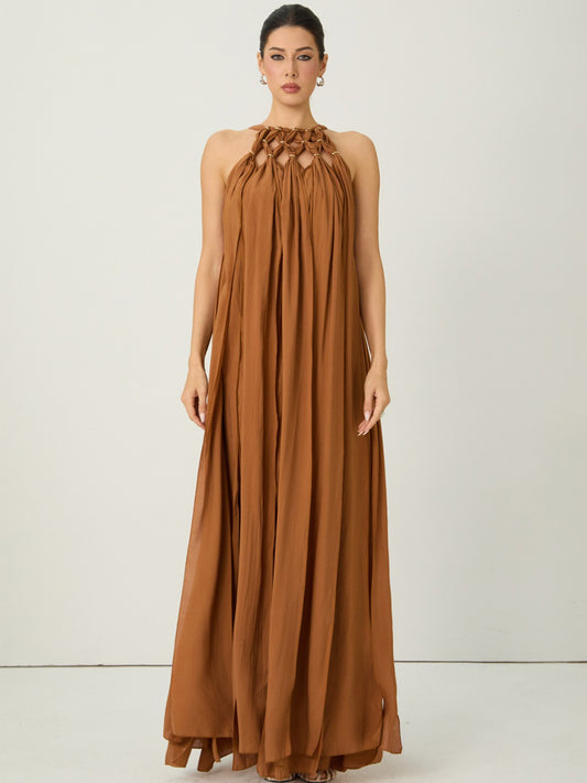 Valentina Knotted Draped Maxi Dress