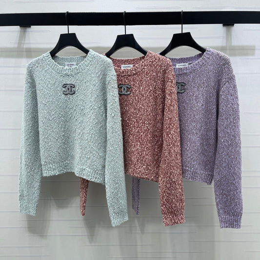 Chanel 2026 Double C Crew Neck Knit Long Sleeve Wool Cashmere