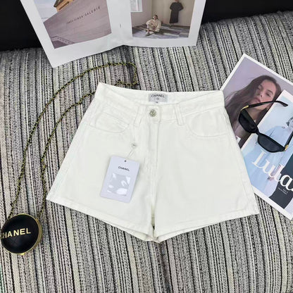 CC Denim Short Pants White Jeans 349028