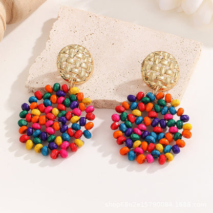 Earwish - Bamboo Bead Earrings - Sweet and Colorful