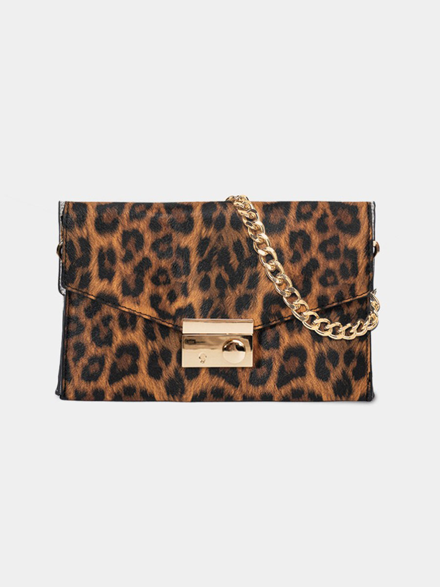 Riley Square Snakeskin-Patterned Leather Bag