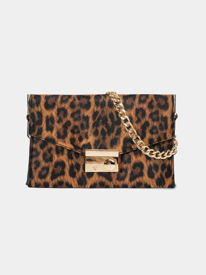 Riley Square Snakeskin-Patterned Leather Bag