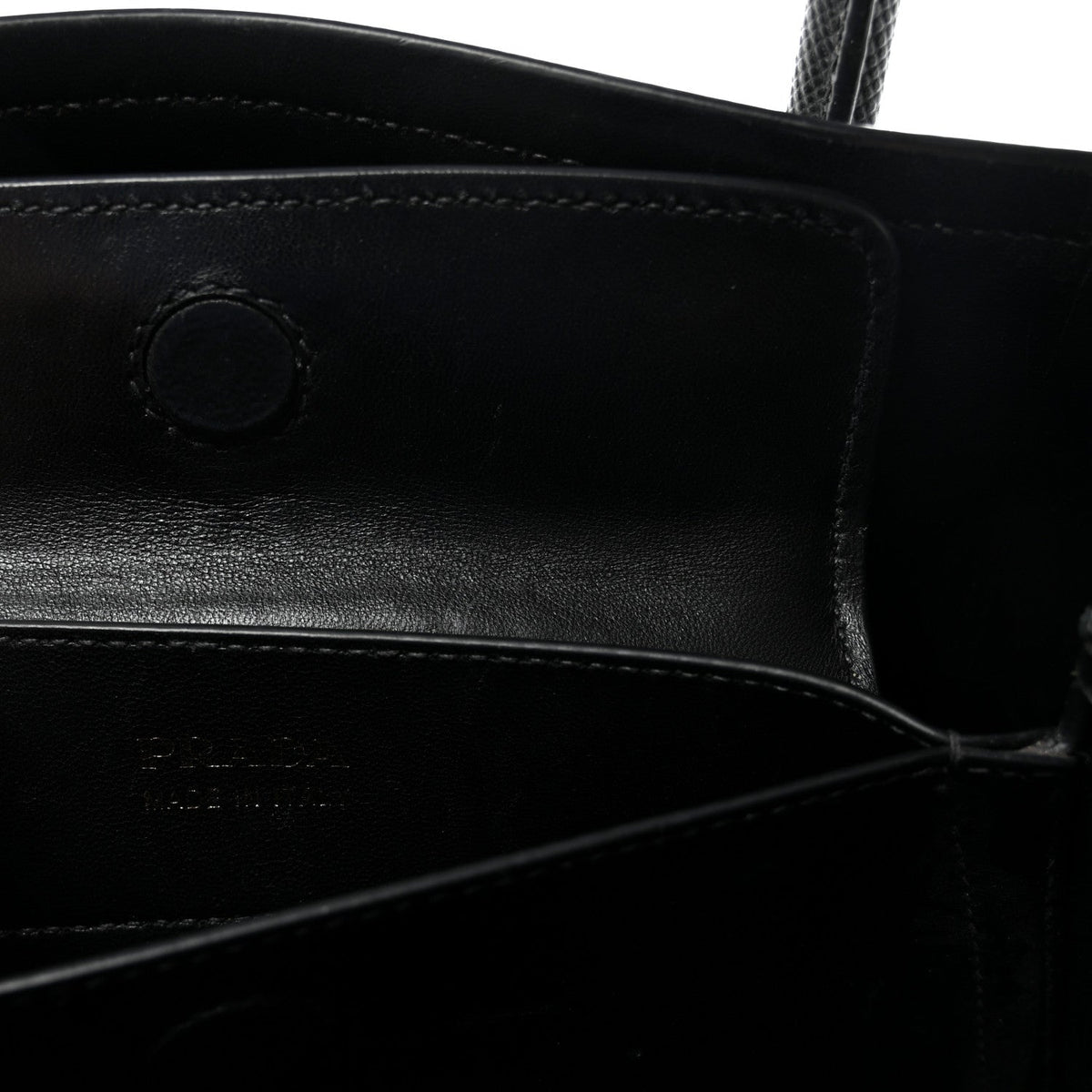Saffiano Cuir Small Double Bag Black