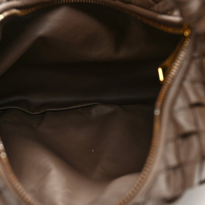 Nappa Intrecciato Teen Jodie Hobo Dark Taupe